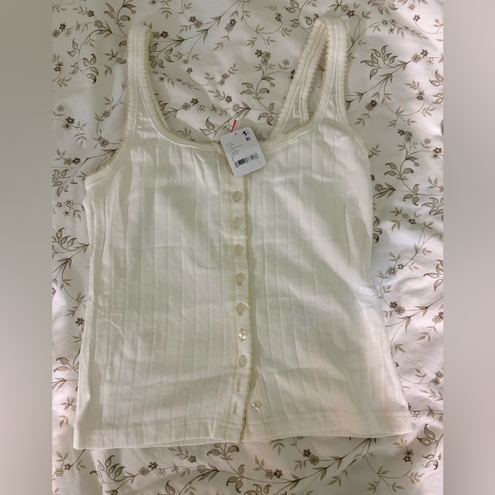 Free People End Game Pointelle Tank - Picture 3 of 4